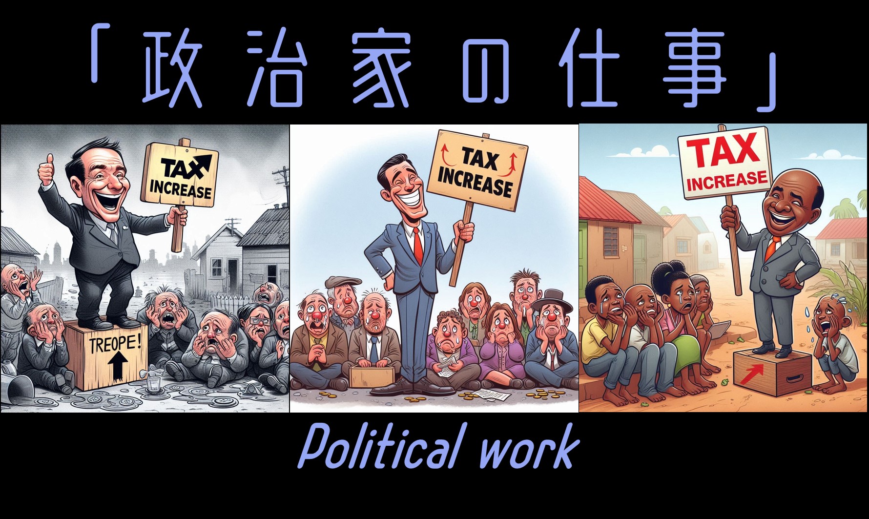 政治家の仕事(Political work) - AIで描く風刺画