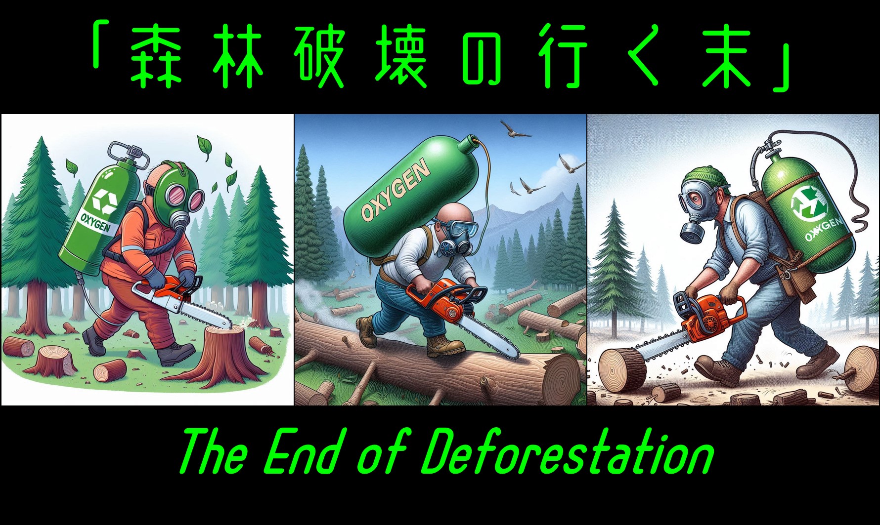 森林破壊の行く末（The End of Deforestation） - AIで描く風刺画
