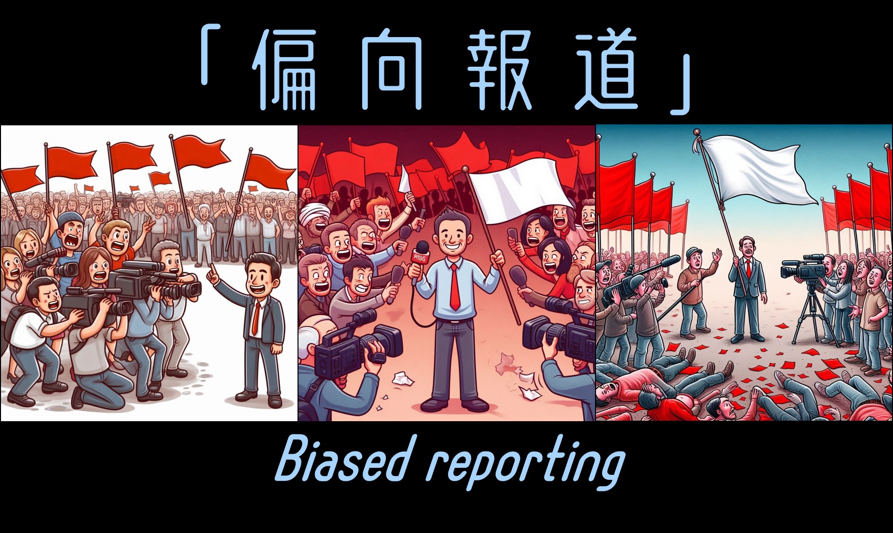 偏向報道(Biased reporting) - AIで描く風刺画