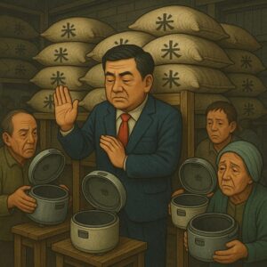 備蓄米 風刺画
